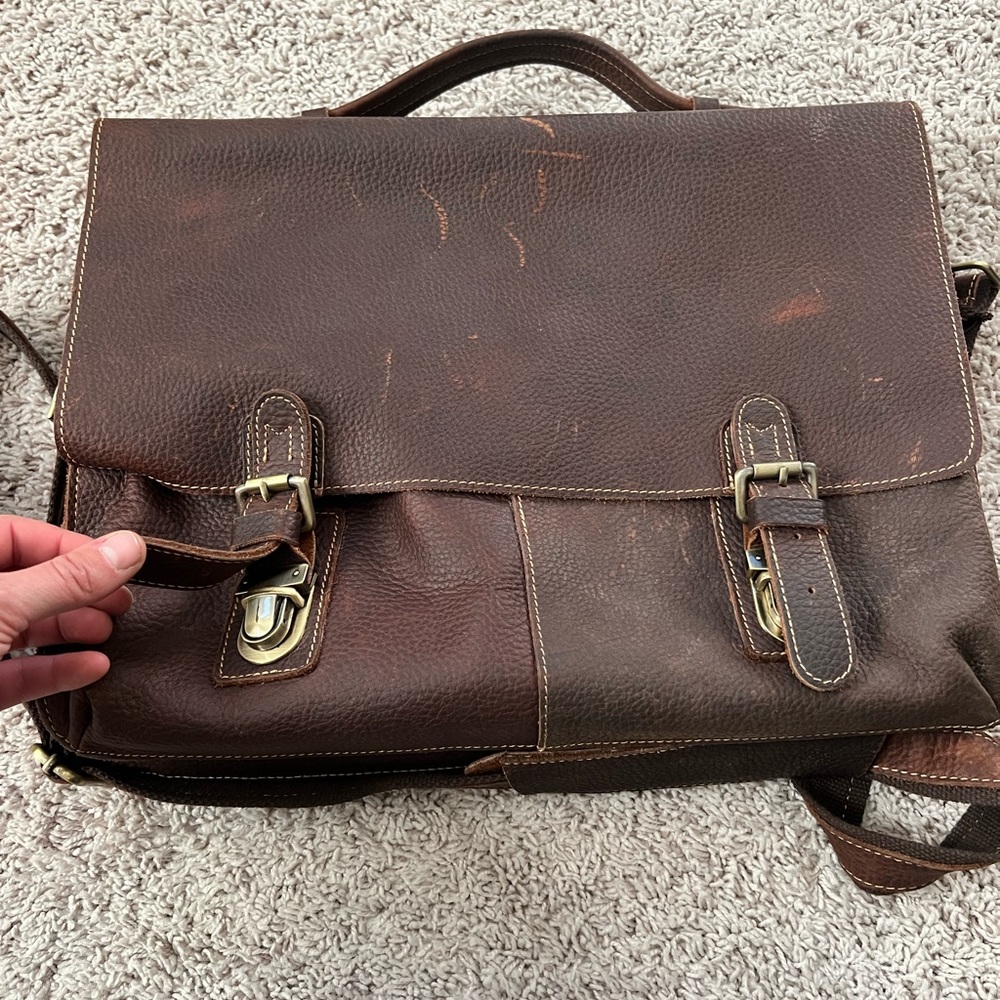 Leather Computer Bag - Picture 6 of 7